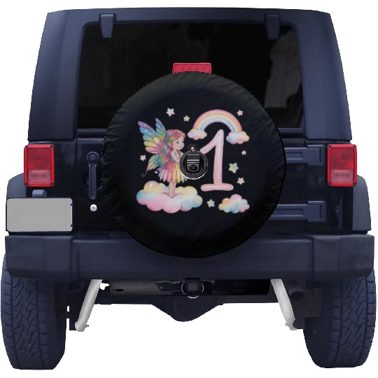 Magical Rainbow Fairy Elf 1st Birthday Girl Spare Tire Covers