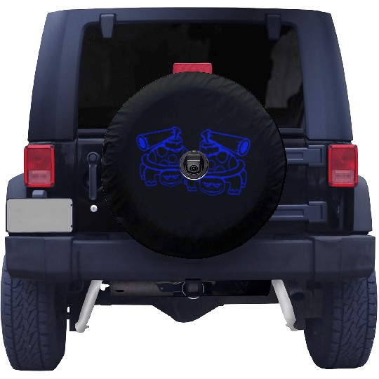 2 turtles shell gun shooting war attack tank team Spare Tire Covers