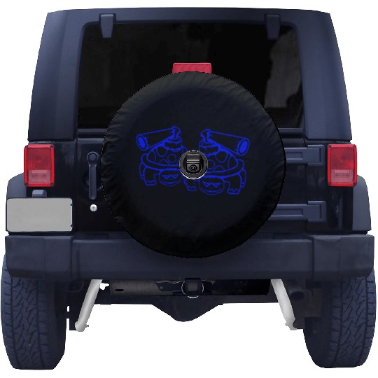 2 turtles shell gun shooting war attack tank team Spare Tire Covers