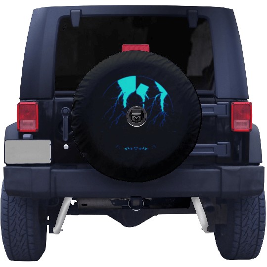Royal Blue Lightning shadow Spare Tire Covers