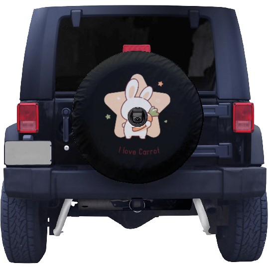 I Love Carrot – Cute Bunny with Carrot Spare Tire Covers