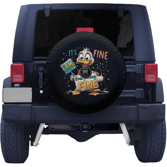 It's Fine I'm Fine Everything Is Fine Cute Duck Spare Tire Covers