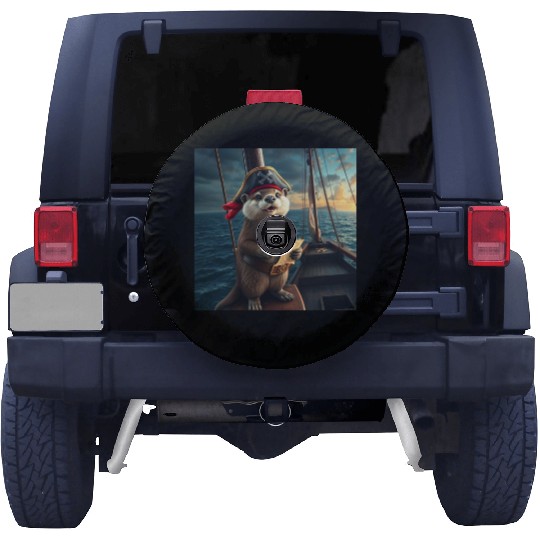 Pirate Otter Sailing Adventure Spare Tire Covers