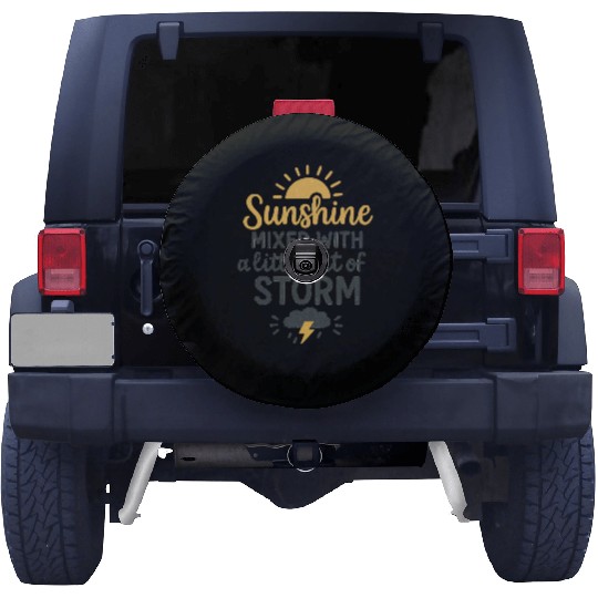 Sunshine and Storm Quote Design Spare Tire Covers