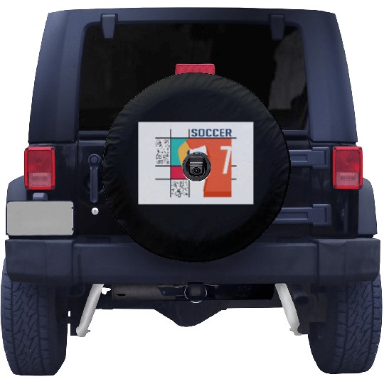 Soccer Player with Ball Graphic Spare Tire Covers