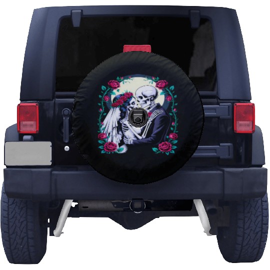 Bride and Groom Eternal Love Romantic Wedding Spare Tire Covers
