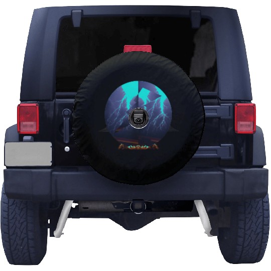 Royal Blue Lightning Spare Tire Covers