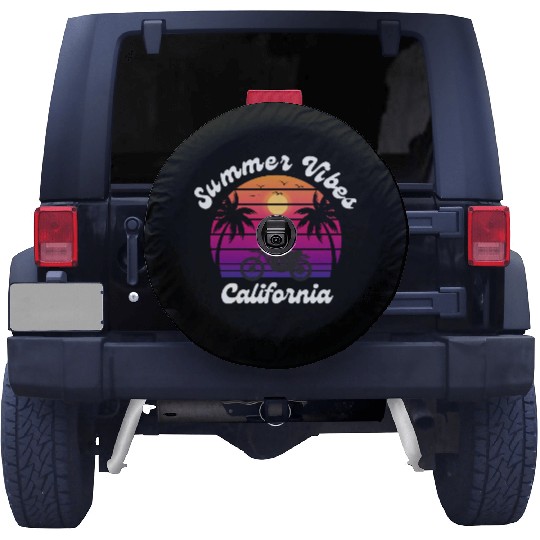 Sunset Motorcycle in California Spare Tire Covers