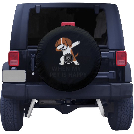 Dabbing Dog Pet Happiness Spare Tire Covers