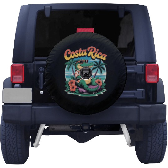 Costa Rica Tropical Crocodile Design Spare Tire Covers