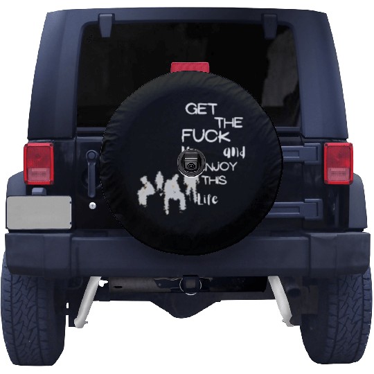 Bold Life Affirmation with Silhouettes Spare Tire Covers
