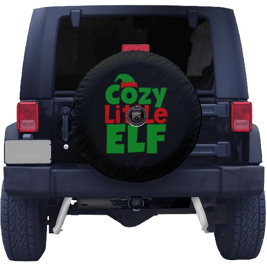 Cozy Little Elf Christmas Design Spare Tire Covers