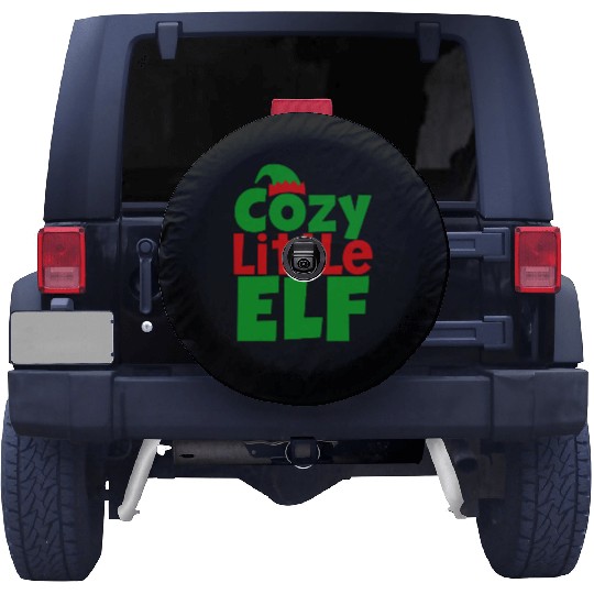 Cozy Little Elf Christmas Design Spare Tire Covers
