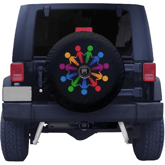Multicultural Cooperation Circle Spare Tire Covers