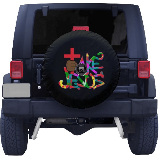 I'll Take Jesus Graffiti Print Spare Tire Covers