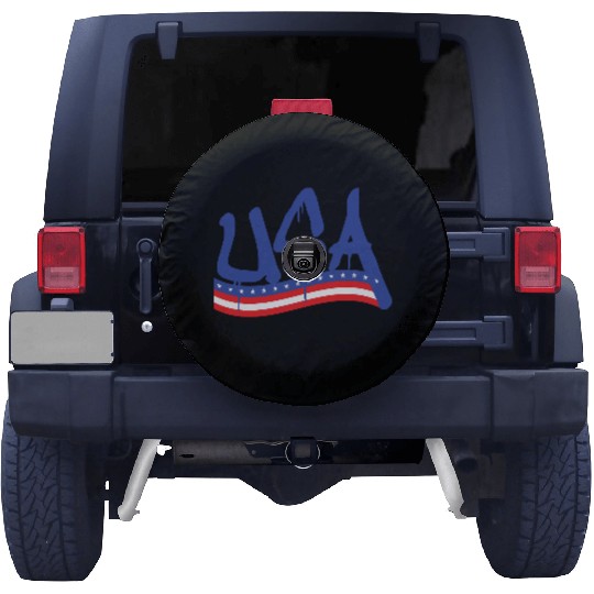graffiti text banner usa united states america 3 c Spare Tire Covers