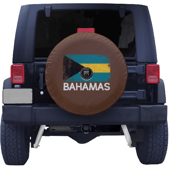 Bahamian Flag Made In Bahamas Spare Tire Covers