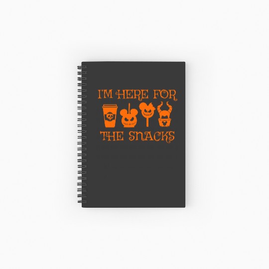 I'm Here For The Snacks Disney Halloween Spiral Notebooks   Ruled Line