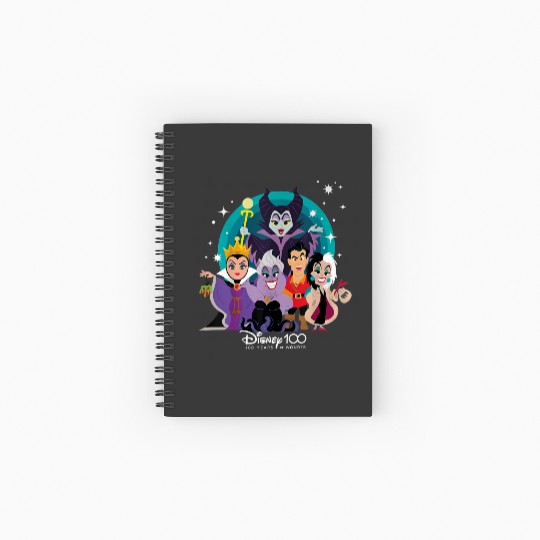 100 Years Of Wonder Disney Villains Spiral Notebooks   Ruled Line, Disney 100th Anniversary