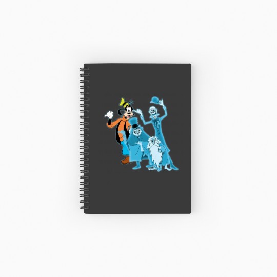 Disney Haunted Mansion Goofy And Hitchhiking Ghosts Halloween Spiral Notebooks   Ruled Line