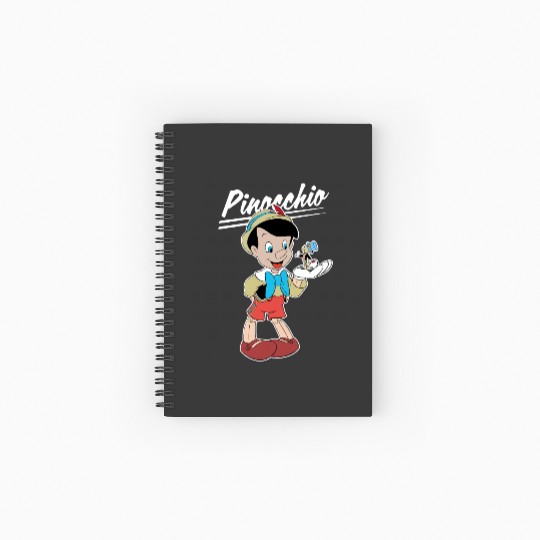 Retro Disney Pinocchio and Jiminy Cricket Spiral Notebooks   Ruled Line
