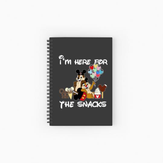 I'M Just Here For The Snacks Spiral Notebooks   Ruled Line, Snacking Around The World Spiral Notebooks   Ruled Line, Chip And Dale Spiral Notebooks   Ruled Line Disney Trip Family Spiral Notebooks   Ruled Line
