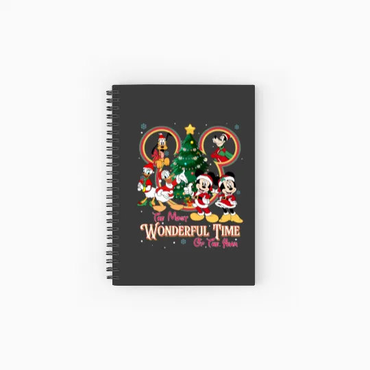 Disney Mickey And Friends The Most Wonderful Time Of The Year Christmas Spiral Notebooks   Ruled Line