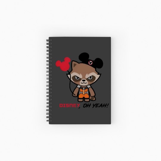 Disney Rocket Raccoon Mickey Ears Spiral Notebooks   Ruled Line, Disney Guardians Of The Galaxy Spiral Notebooks   Ruled Line