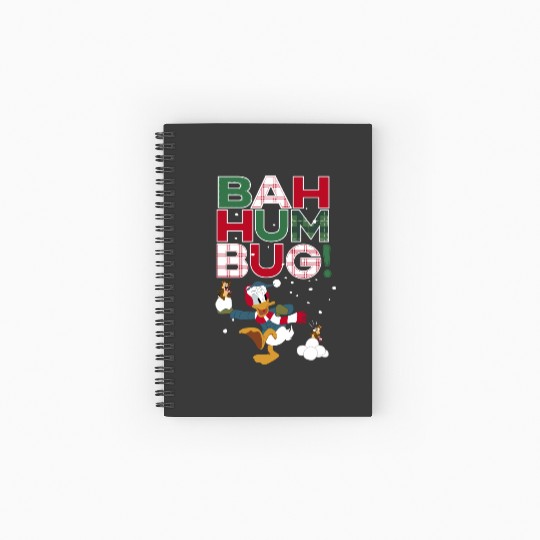 Donald Duck Chip N Dale Bah Humbug Spiral Notebooks   Ruled Line, Funny Disney Christmas Spiral Notebooks   Ruled Line