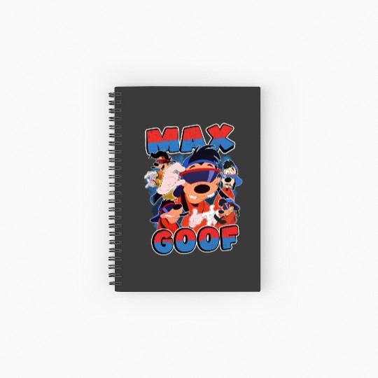 Disney A Goofy Movie Max Goof Porrtrait  Retro Spiral Notebooks   Ruled Line, WDW Magic Kingdom  Spiral Notebooks   Ruled Line