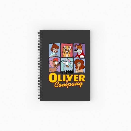 Disney Oliver & Company Characters Spiral Notebooks   Ruled Line