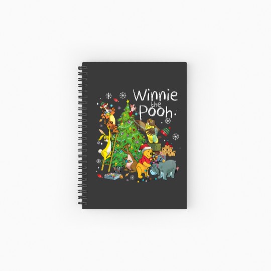 Christmas Pooh Spiral Notebooks   Ruled Line, Winnie the Pooh Christmas Spiral Notebooks   Ruled Line,  Pooh and Friends Christmas Tree Spiral Notebooks   Ruled Line, Disneyland Christmas Spiral Notebooks   Ruled Line
