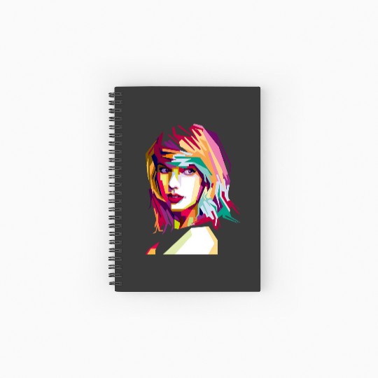 Discover Taylor Music Spiral Notebooks   Ruled Line, Swift WPAP Style, Taylor Vintage Graphic Spiral Notebooks   Ruled Line