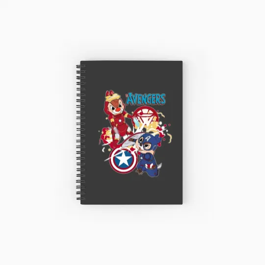 Disney Chip And Dale Avengers Spiral Notebooks   Ruled Line, Chip And Dale Spiral Notebooks   Ruled Line