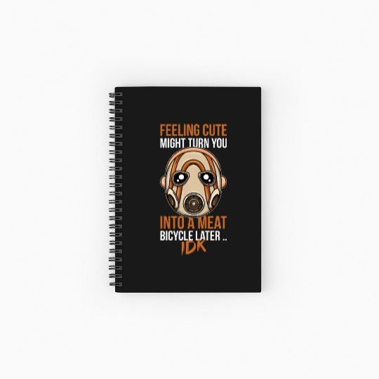Feeling Cute Borderlands Psycho Mask Horror gift Spiral Notebooks   Ruled Line