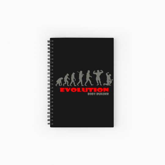 Body bulider Gym ape of Evolution Spiral Notebooks   Ruled Line