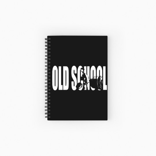 Old School (Deadlift) Spiral Notebooks   Ruled Line