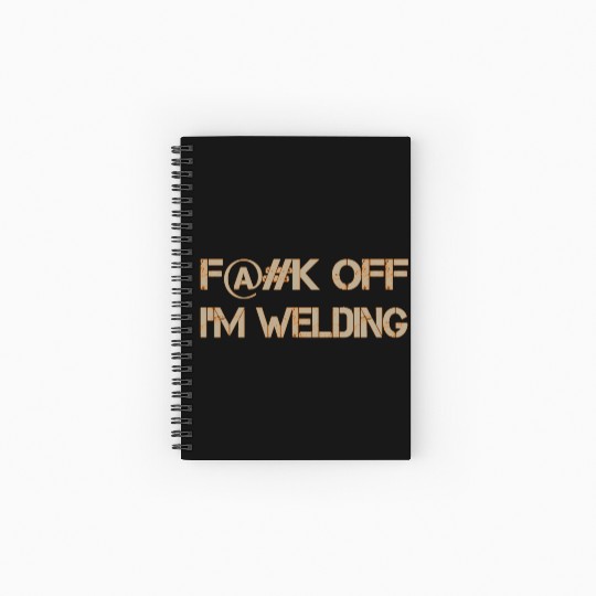 Fuck Off Tan-Orange Spiral Notebooks   Ruled Line