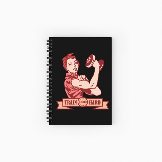 TRAIN HARD YOU CAN DO IT Spiral Notebooks   Ruled Line