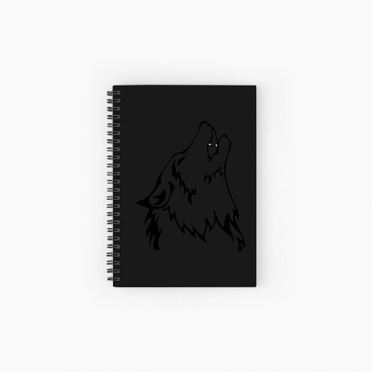 Wolf (back) Spiral Notebooks   Ruled Line