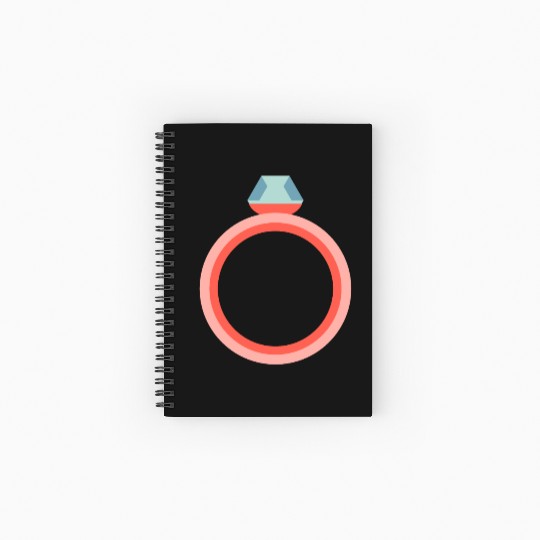 Engagement Ring Spiral Notebooks   Ruled Line