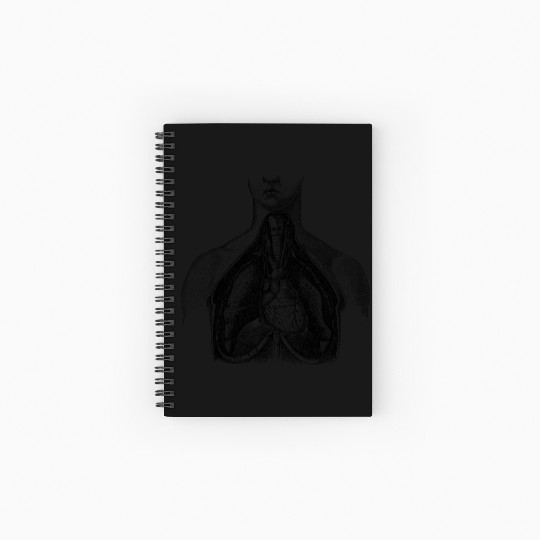 Torso medical illustration Spiral Notebooks   Ruled Line