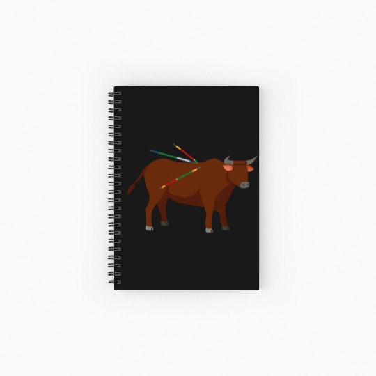 bull with arrows Spiral Notebooks   Ruled Line