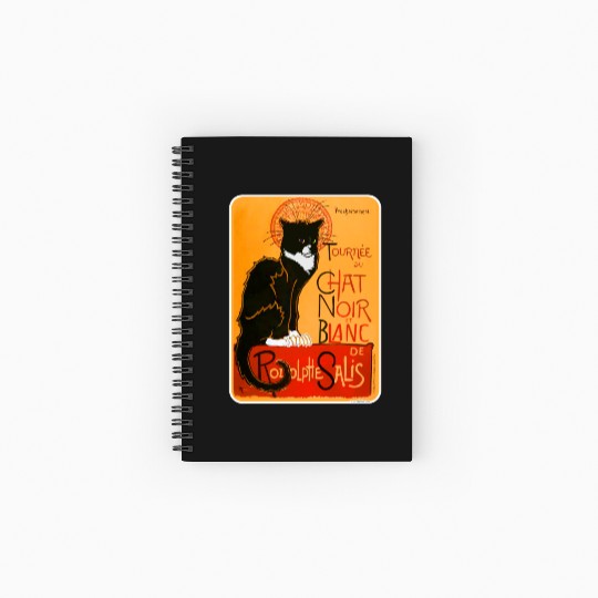 Tuxedo Chat Noir Poster Spiral Notebooks   Ruled Line