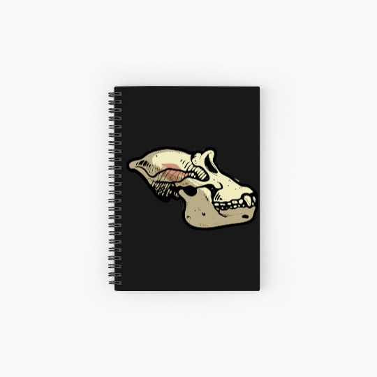 ape skull Spiral Notebooks   Ruled Line