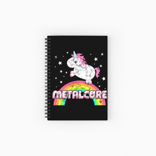 Cute Ironic Metalcore Music Festival Unicorn Spiral Notebooks   Ruled Line