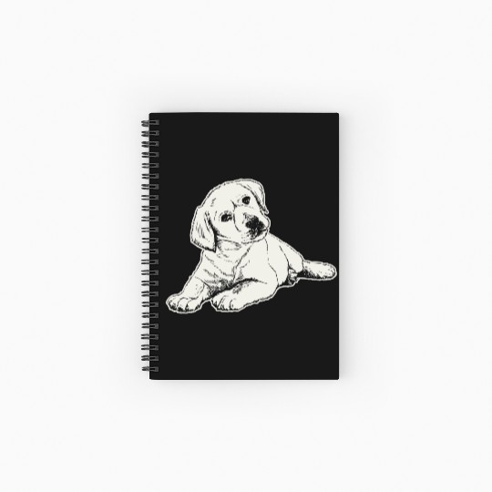 A Puppy Labrador Retriever Design For Dog Lovers Spiral Notebooks   Ruled Line