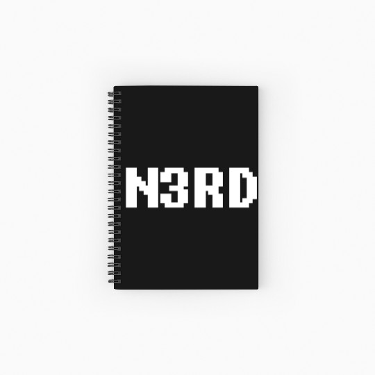 8 Bit Nerd Spiral Notebooks   Ruled Line