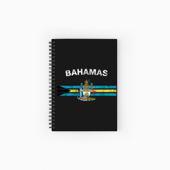 Bahamas Flag Spiral Notebooks   Ruled Line - Bahamas Emblem & Bahamas Flag