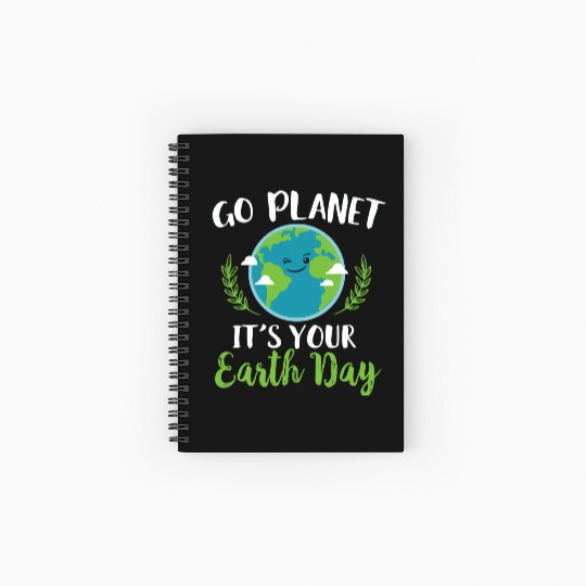 Earth Day - Go Planet It's Your Earth Day Spiral Notebooks   Ruled Line